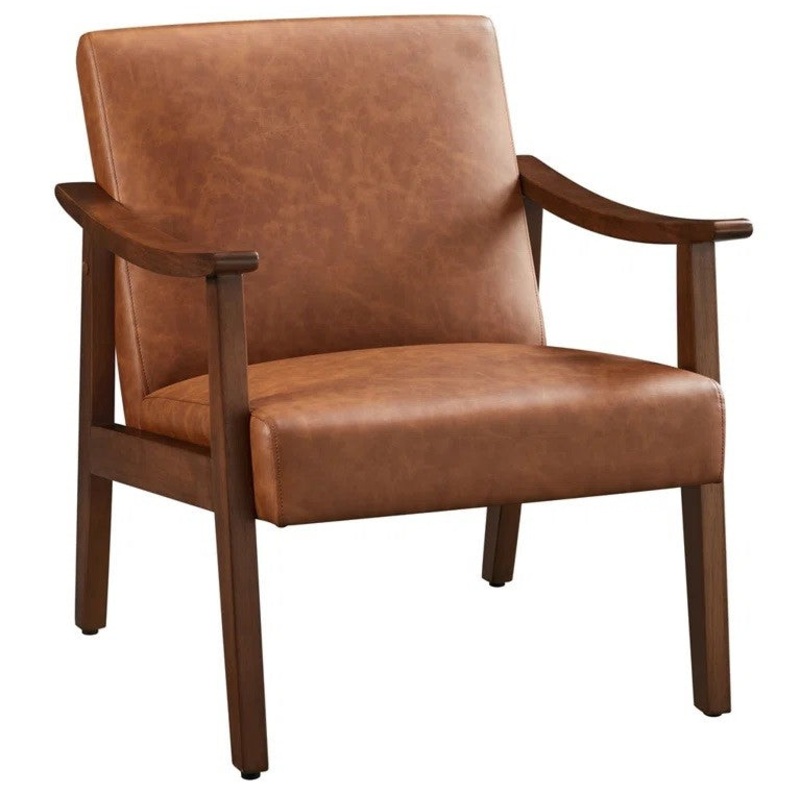 Asmat Faux Leather Armchair