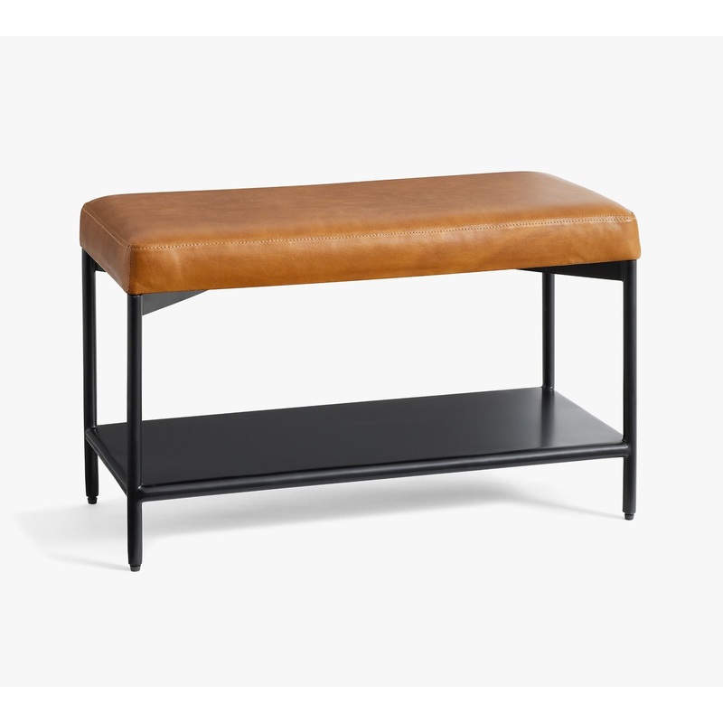 Maison Leather Entry Shoe Bench