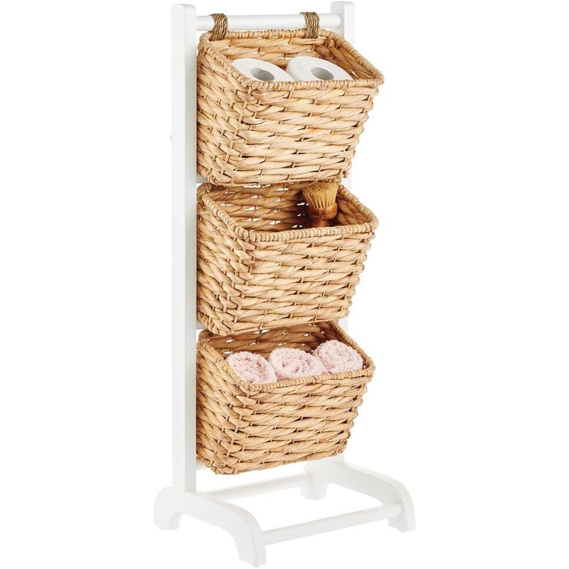 Water Hyacinth 3 Tiered Storage Baskets