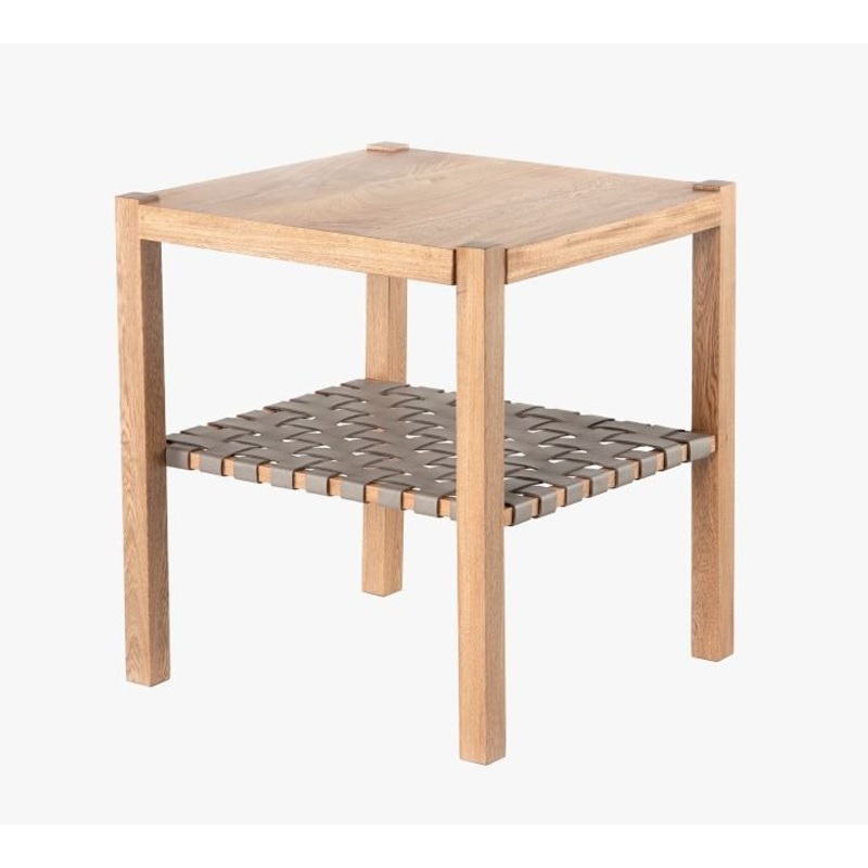 Bardill Woven Leather End Table
