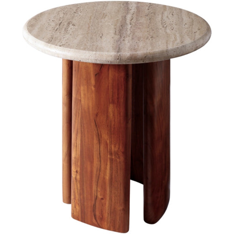 Abacus Modern Chic Marble-Accented End Table