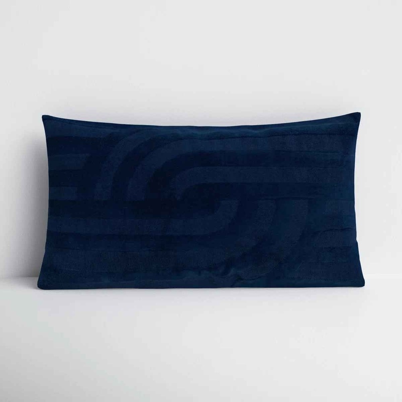 Terrah Embroidered Cotton Lumbar Throw Pillow-14″x26″