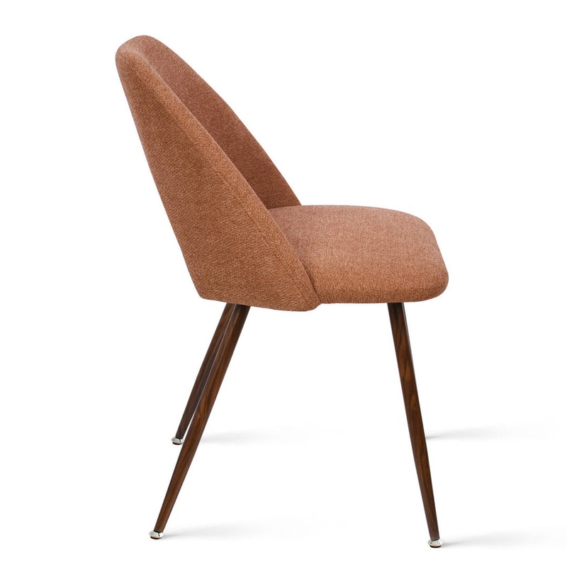 Aunnika Upholstered Walnut Dining Chairs, Set Of 4 (Set of 4) Wade Logan Upholstery Color: Terra
