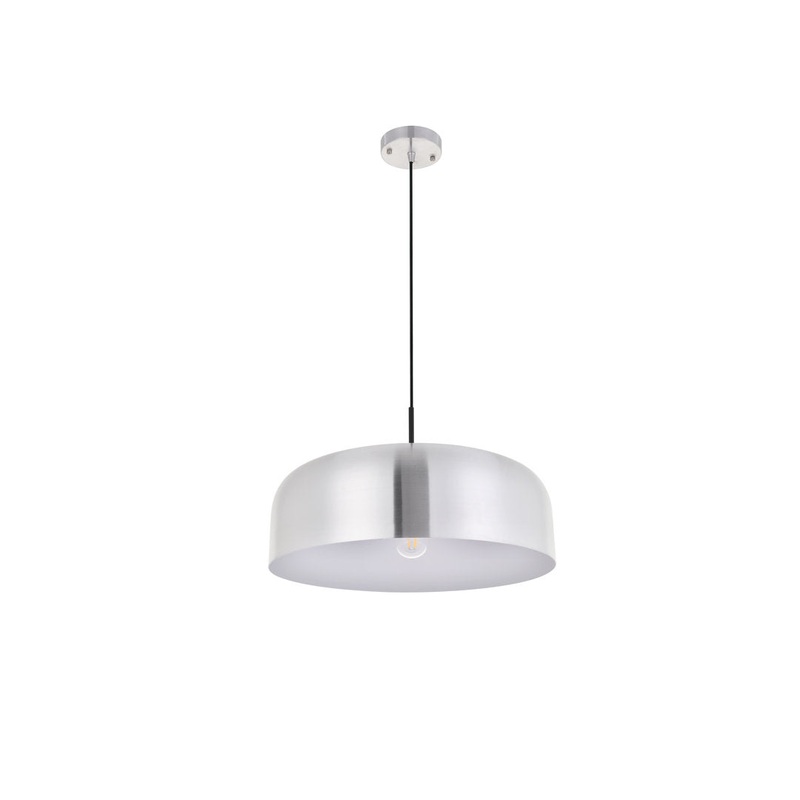 Brisbin 1 – Light Single Dome Pendant Wrought Studio Finish: Brushed Nickel