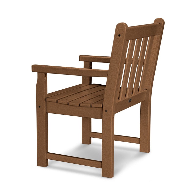 Traditional Garden Arm Chair POLYWOOD Frame Color: Teak