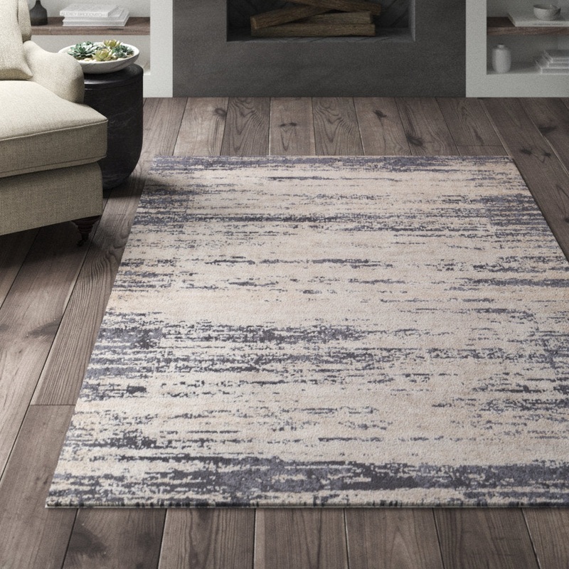 Bridgeton Abstract Gray/Khaki Area Rug Greyleigh Rug Size: Square 7’10”