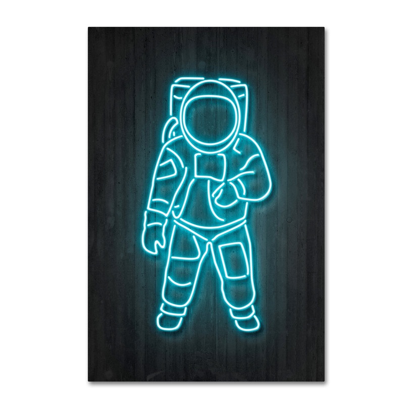 ‘Astronaut’ Graphic Art Print on Wrapped Canvas Trademark Fine Art Size: 32″ H x 22″ W