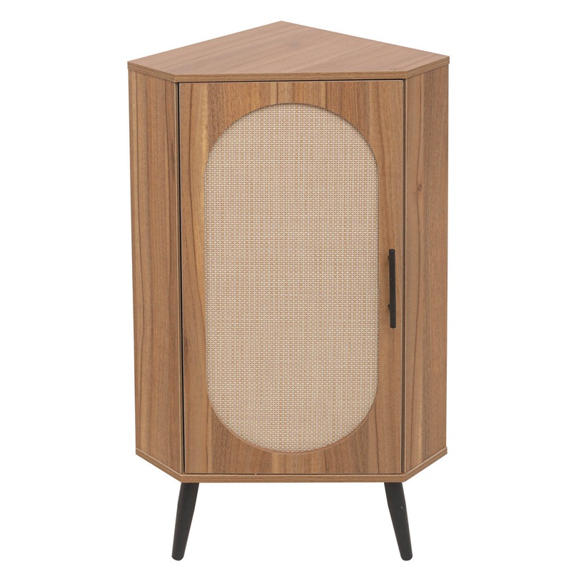 Freestanding Corner Cabinet Dakota Fields Color: Walnut
