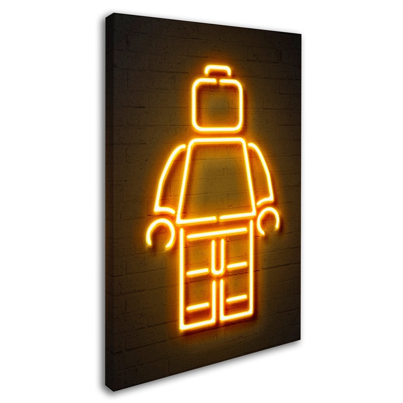 ‘Minifig’ Graphic Art Print on Wrapped Canvas Trademark Fine Art Size: 47″ H x 30″ W