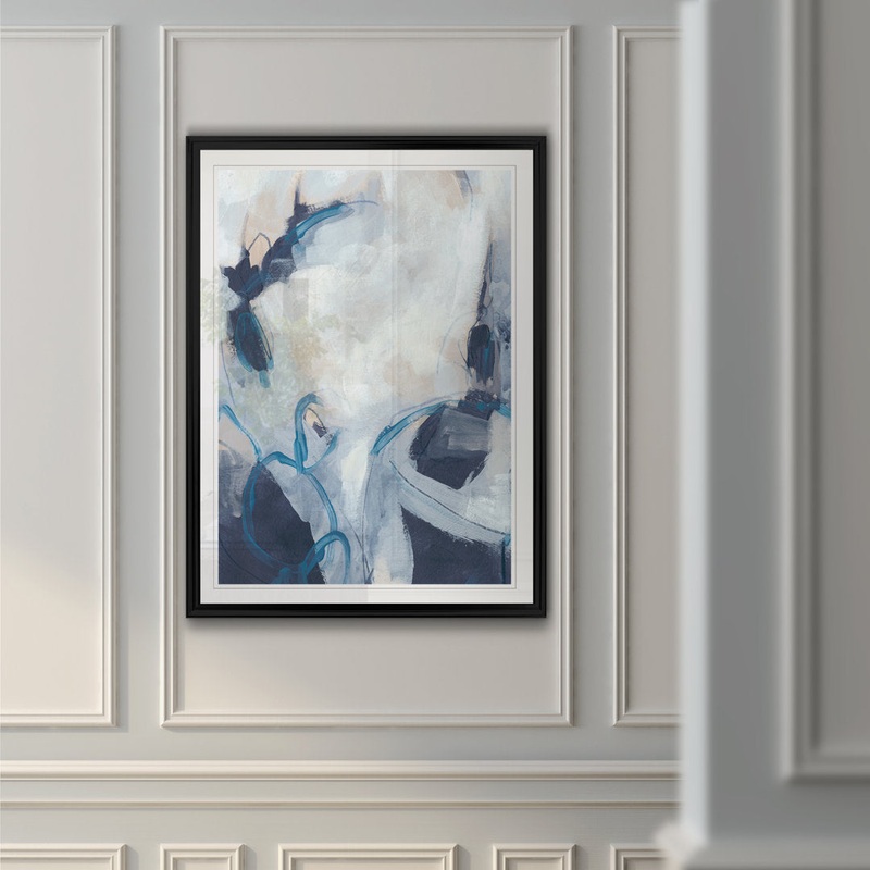 Blue Process I’ – Painting Print on Canvas Etta Avenue Size: 30.5″ H x 42.5″ W x 1.5″ D Format: Black Framed