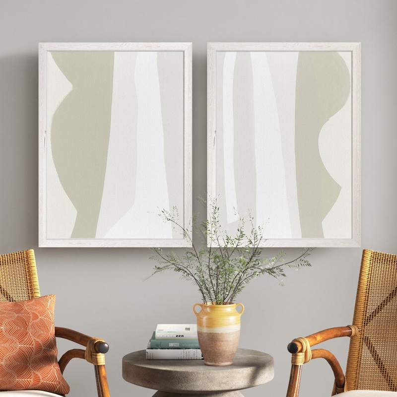 ‘Fundamental I’ by Vincent Van Gogh – 2 Piece Picture Frame Print Set Latitude Run Mat Color: No Mat Size: 24″ H x 18″ W x 1.25″ D Format: White Framed Canvas