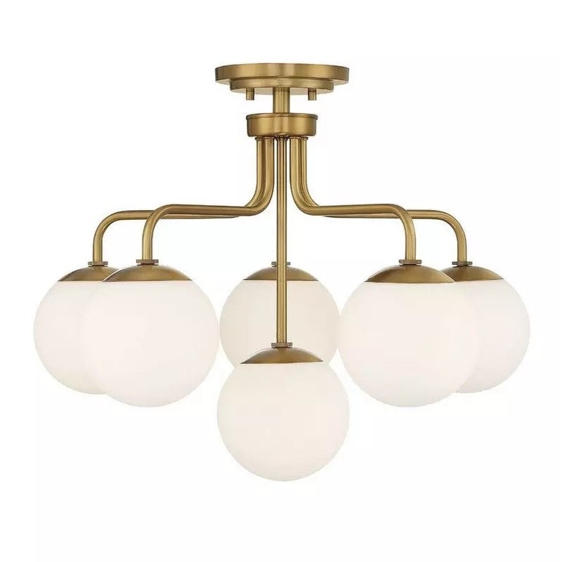 Asymmetrical Lola Semi Flush Ceiling Light