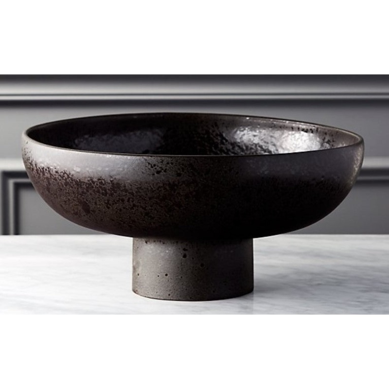 Black Pedestal Bowl