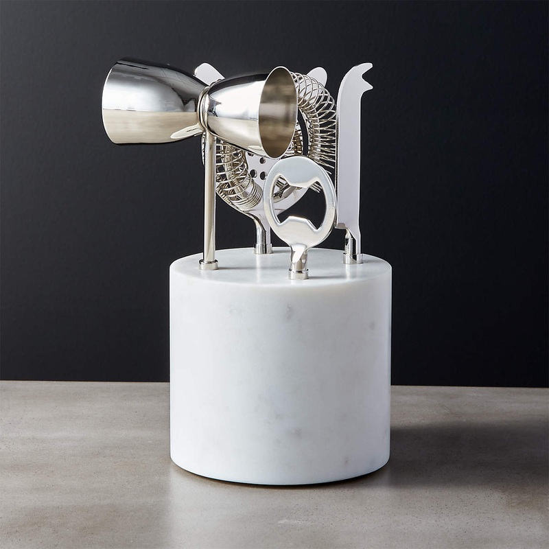 4 PIECE BLOCK MARBLE BAR TOOL SET