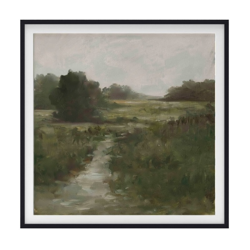 Tranquil Fen I by Ethan Harper Picture Painting With Frame 41.8″x41.8″