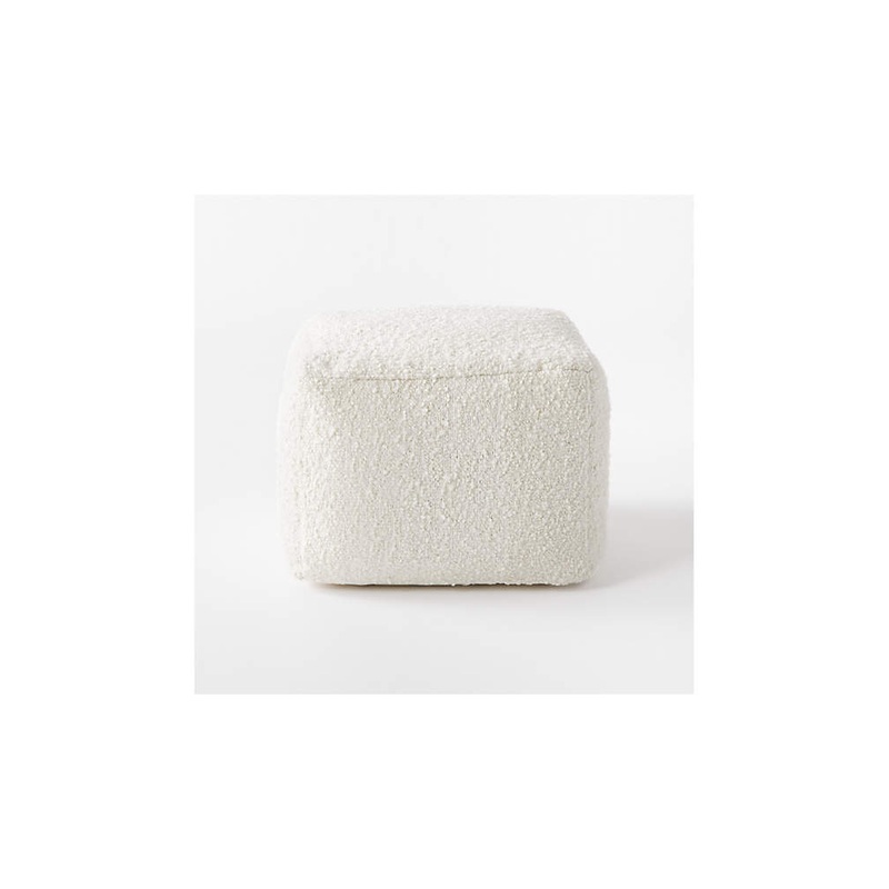 Boucle Ivory Pouf