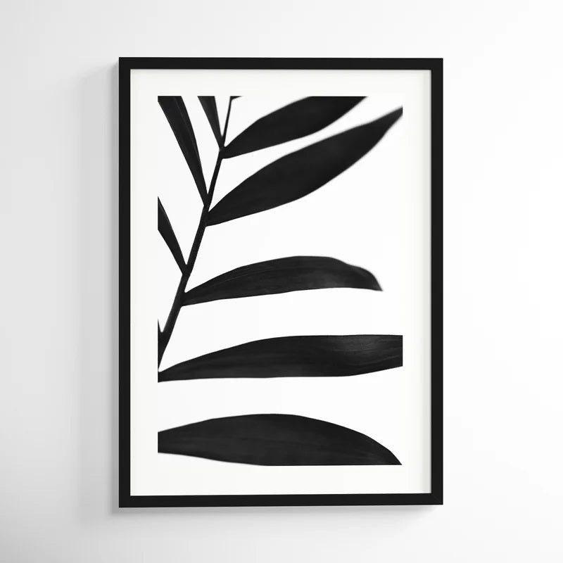 Black Palms Picture Frame Painting Print With Frame-31.38″x43.38″