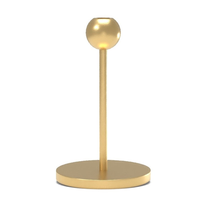 Modern Brass Candleholder Medium