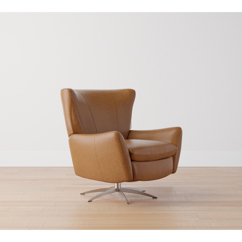 Wells Leather Swivel Recliner