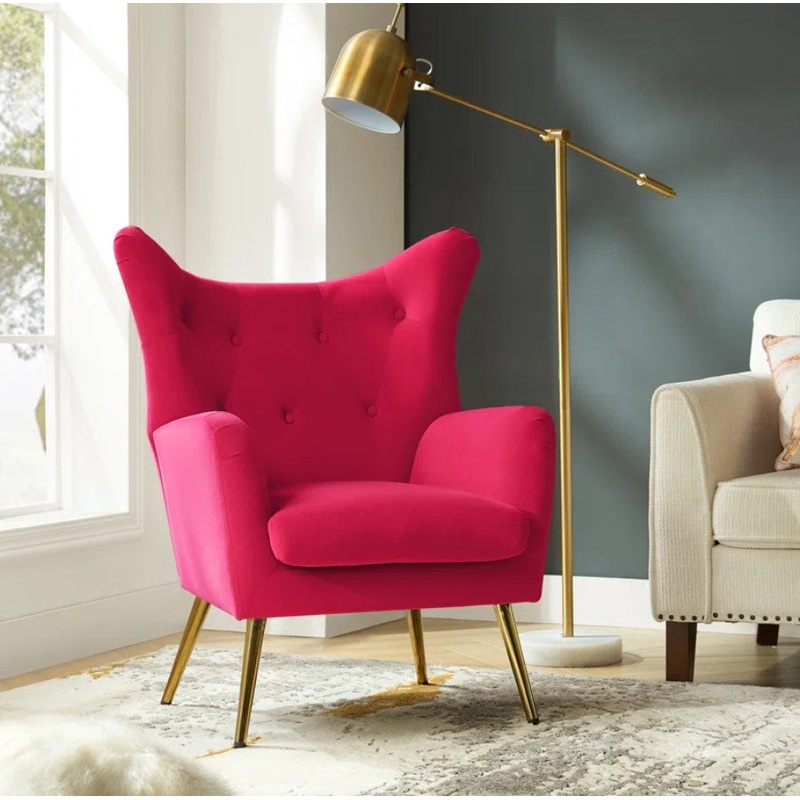 Avianna 29.25″ Wide Tufted Polyester Wingback Chair
