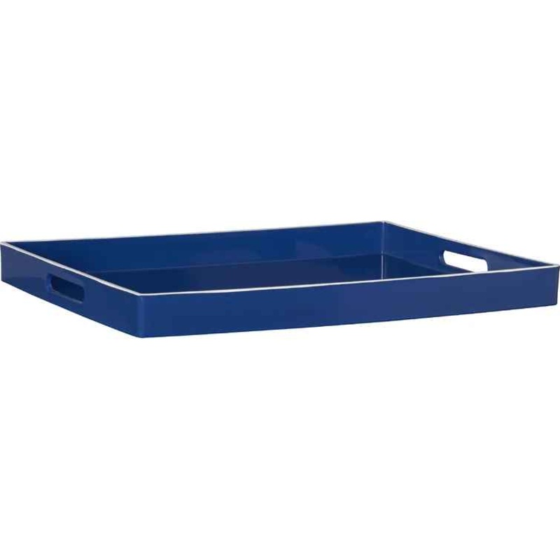 Blue White Ottoman Coffee Table Tray
