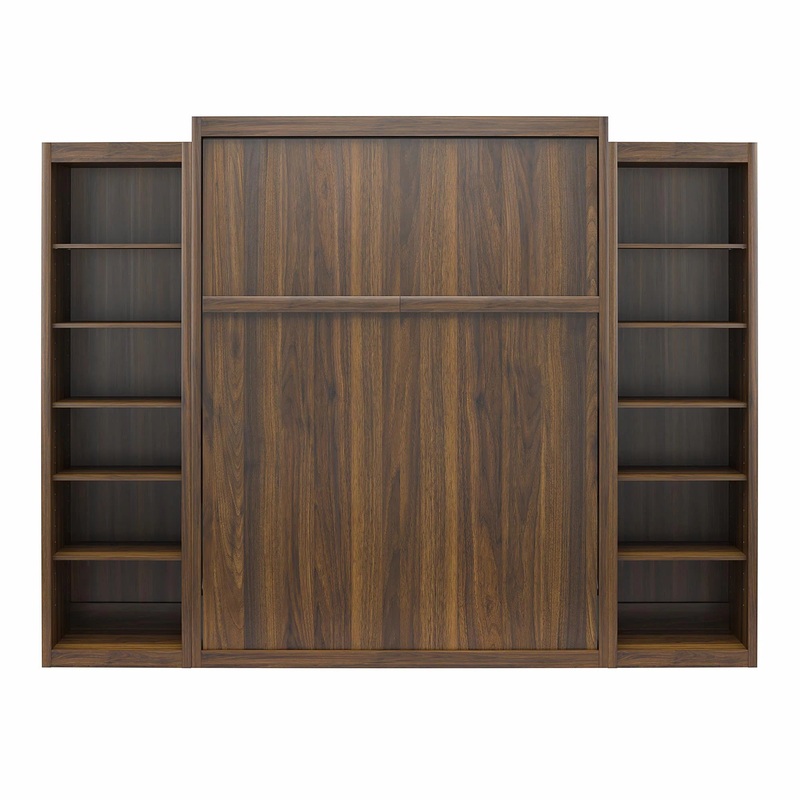 Wexford Murphy Bed with Side Storage Bookcases