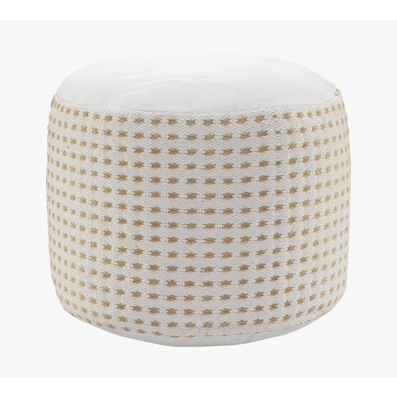 White Dash Pouf