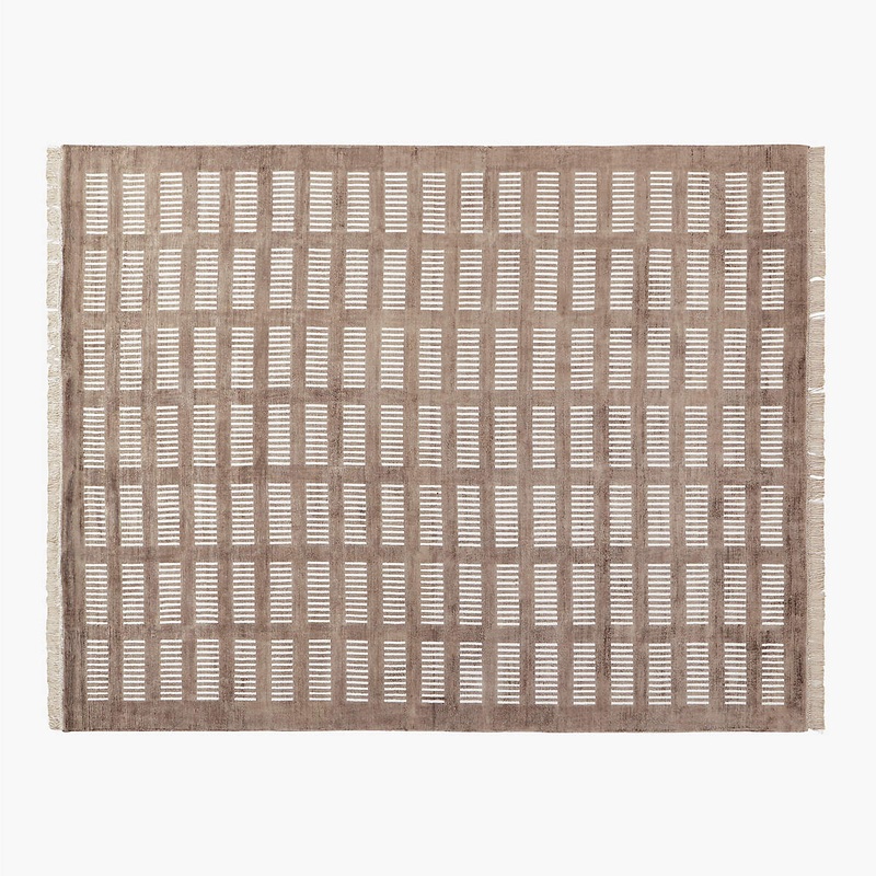 ALIZE HANDLOOMED VISCOSE LIGHT BROWN AREA RUG 8’X10′