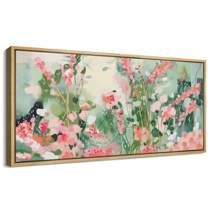 Blossom Bliss Abstract Floral Modern Art 60×30