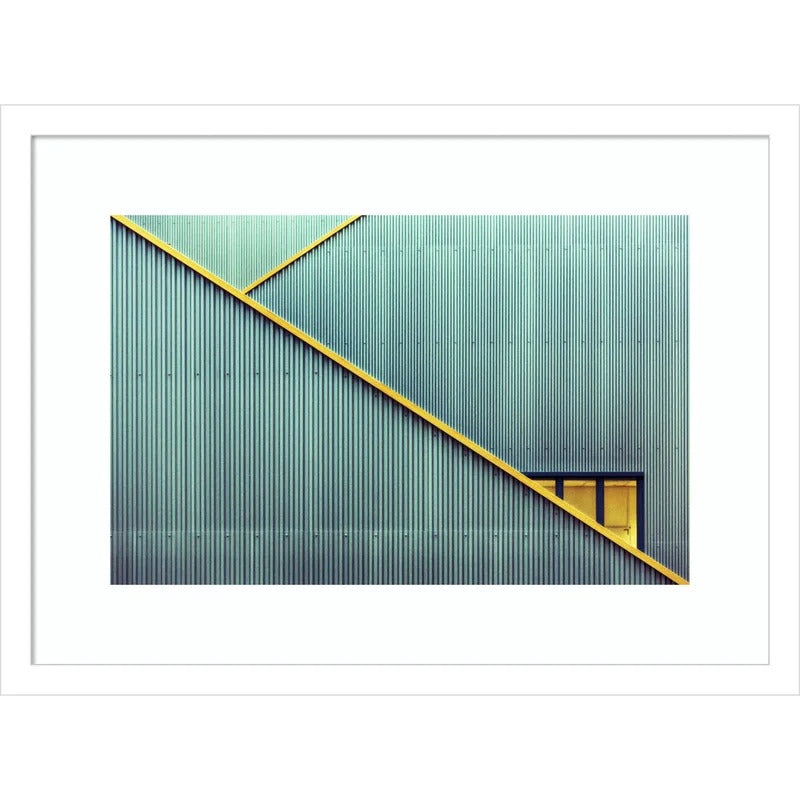 Stairs by Jan Niezen With Frame-19.38″X14.25″