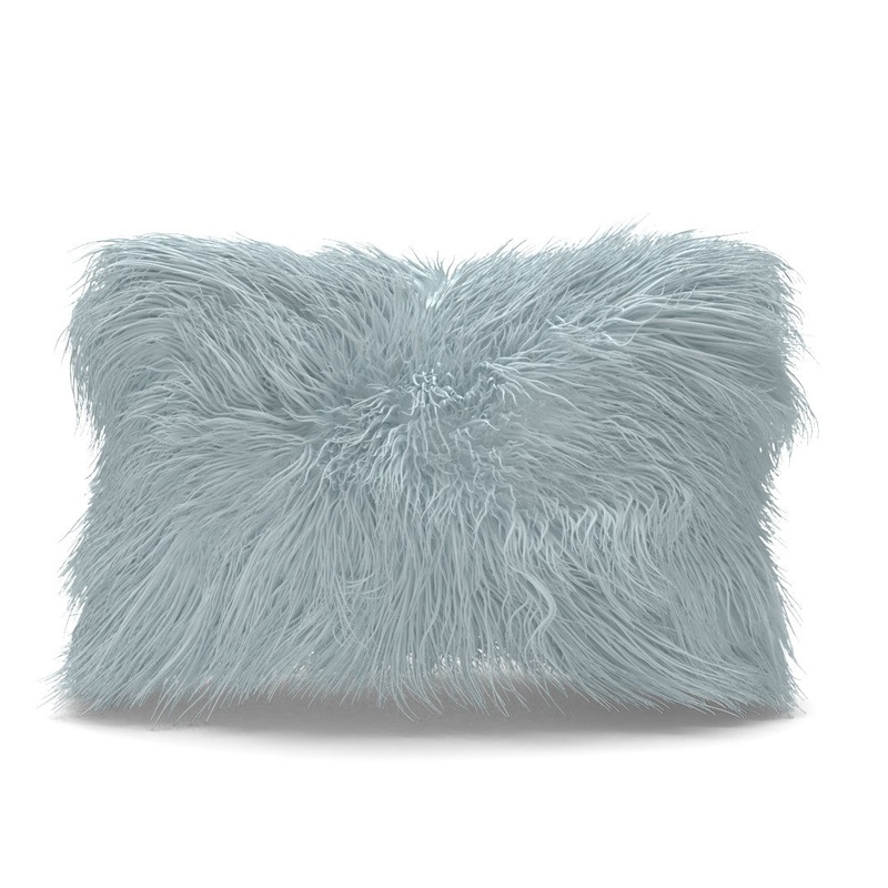 Whipton Mongolian Faux Fur Lumbar Pillow No Insert 20″x12″