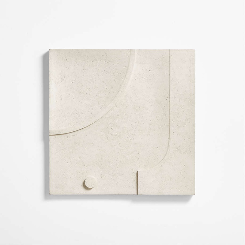 Taso 24 Hand Carved White Tile Wall Decor