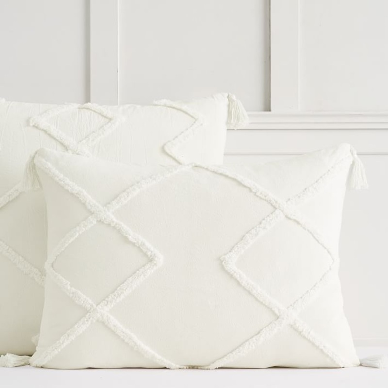 Ashlyn Tufted Organic Duvet Cover Sham No Insert-26″x20″