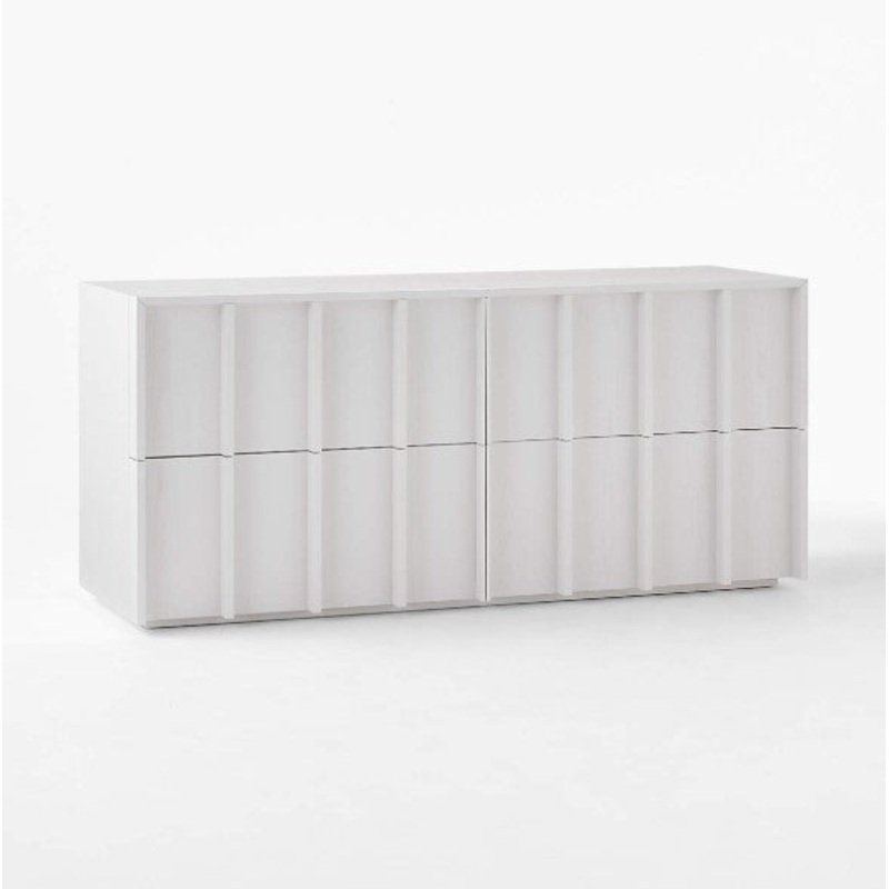 Banyan 4 Drawer White Wood Dresser