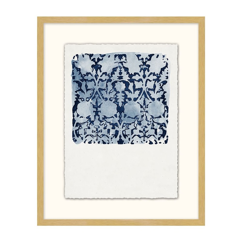 Textile Stamp Framed Prints II with frame