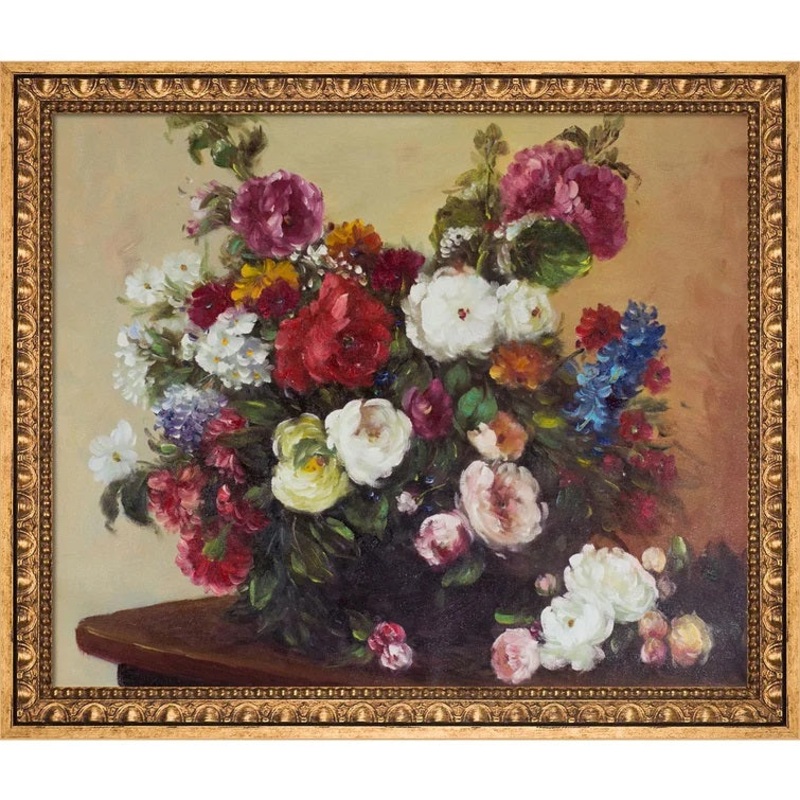 Bouquet Of Diverse Flowers Latour Picture With Frame 34″x24″