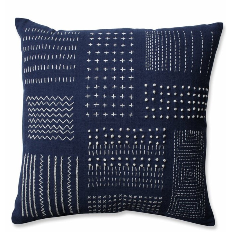 Tribal Cotton Throw Pillow With Insert-16.5″x16.5″