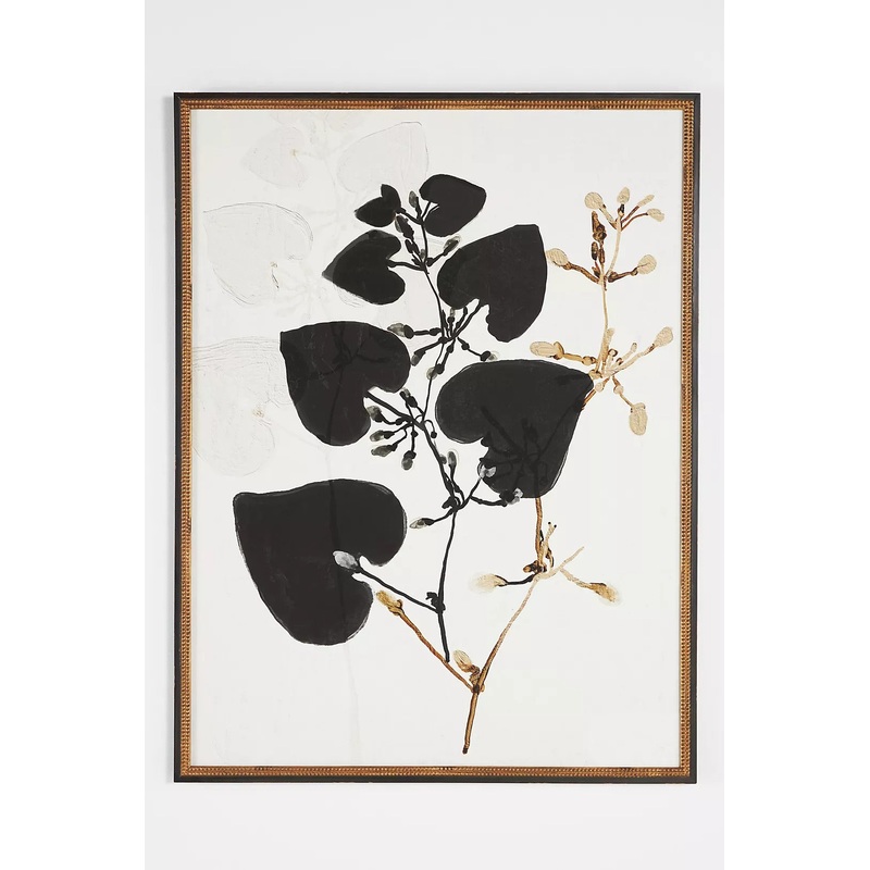 Black Plant Wall Art 38×50