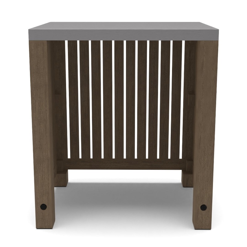 Abbott Outdoor Kitchen Acacia Convertable Refrigerator Cabinet