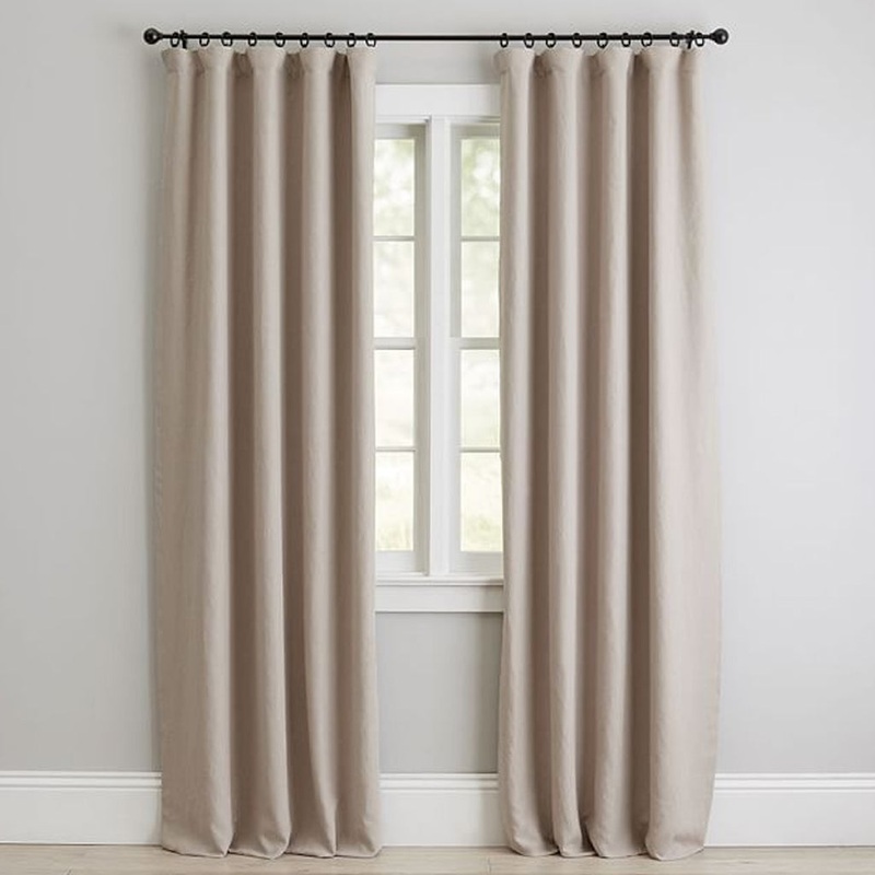 Belgian Flax Linen Rod Pocket Curtain