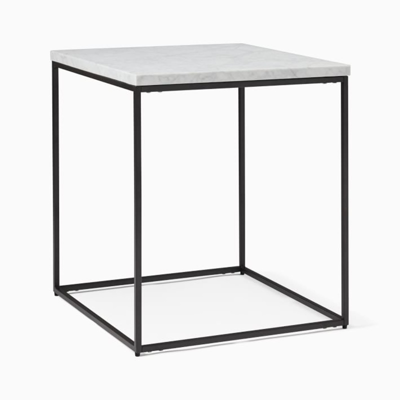Streamline Square Side Table Marble
