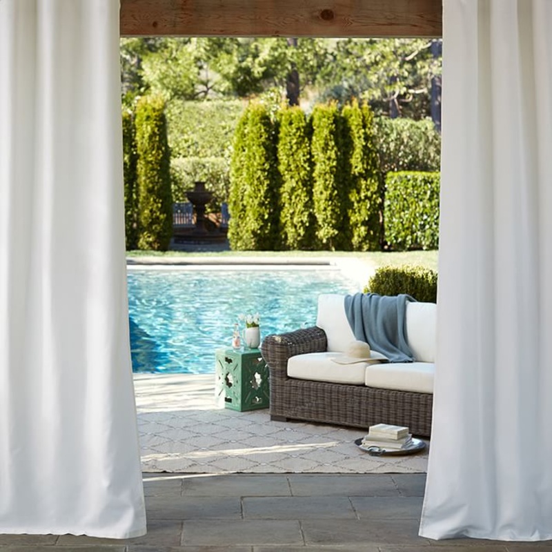 Sunbrella Indoor Outdoor Solid Cast Curtain Pumice