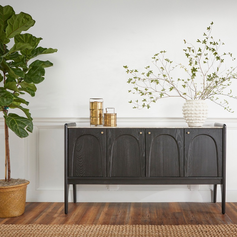 Arched Stone Symphony Sideboard – Charcoal