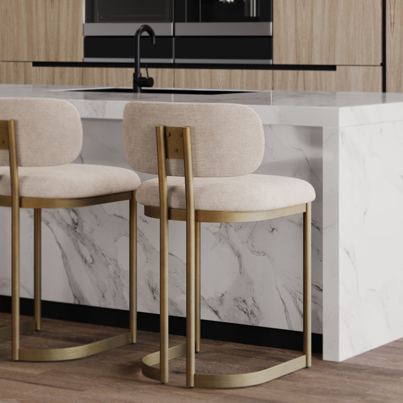 Vintage-Inspired Art Deco Dining Stool