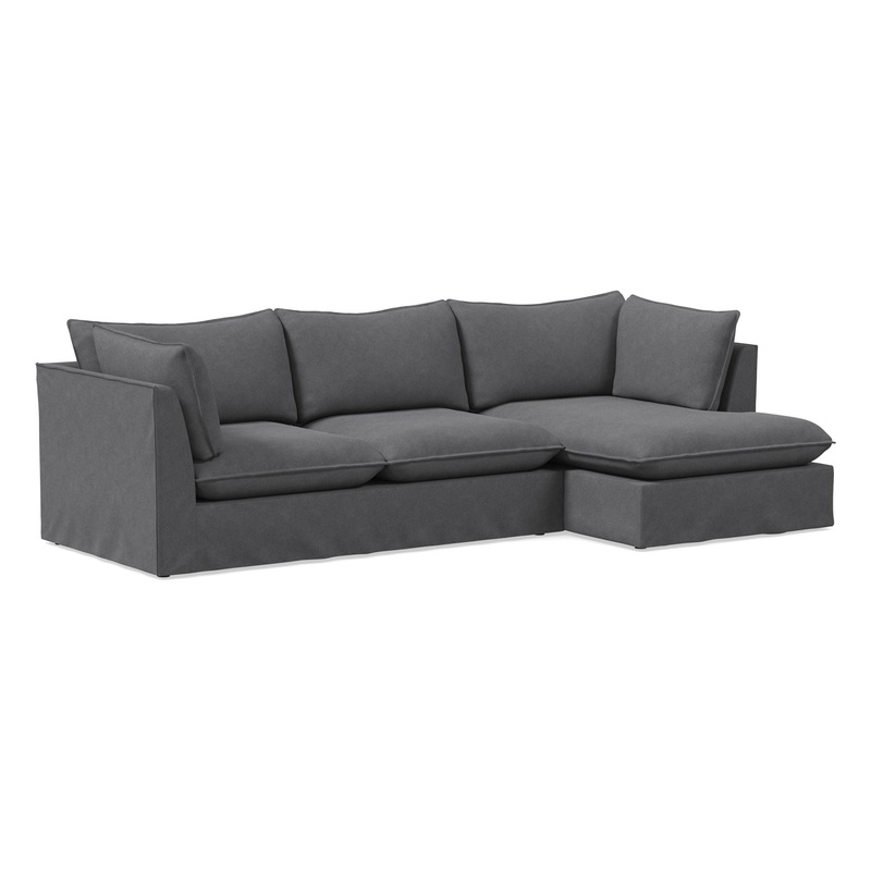 Bleecker Down-Filled Slipcover 2-Piece Chaise Sectional