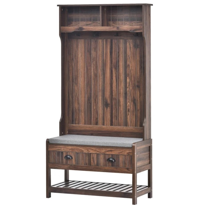 Aristel Hall Tree 33.5” Wide with Bench and Shoe Storage