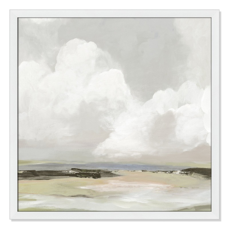 Soft Clouds by Unknown With Frame-33″X33″