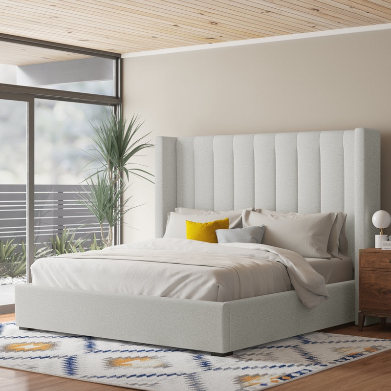 Austine Upholstered Low Profile Standard Bed Wade Logan Color: Sand Size: King (Mid)