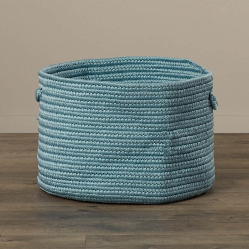 Braided Indoor/Outdoor Storage Basket Dovecove Color: Turquoise Size: 10″ H x 12″ W x 12″ D
