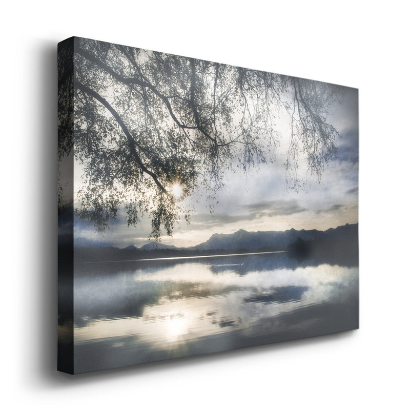 Staffelsee Lake – Wrapped Canvas Print Millwood Pines Size: 8″ W x 12″ H